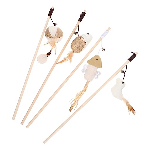 WOONEKY 4 Stück Teiliges Katzenspielzeug aus Verschleißfestem Material mit Interaktiven Plüschtier Motiven Fördert Katzenfitness und Spielspaß für Kätzchen und Erwachsene Katzen WOONEKY 4 Stück Teiliges Katzenspielzeug aus Verschleißfestem Material mit Interaktiven Plüschtier Motiven Fördert Katzenfitness und Spielspaß für Kätzchen und Erwachsene Katzen von WOONEKY