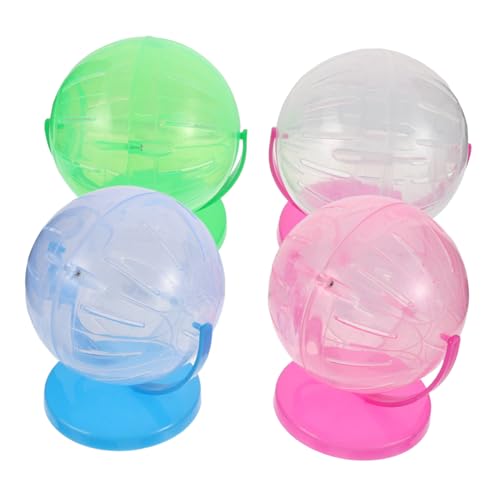 WOONEKY 4 Stück Transparente Leise Sportkugel für Kleintiere für Hamster und Gerbils Aktivität und Interaktion WOONEKY 4 Stück Transparente Leise Sportkugel für Kleintiere für Hamster und Gerbils Aktivität und Interaktion von WOONEKY