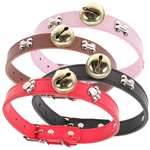 WOONEKY 4 stücke Schafhalsbänder mit Glocken für Ziegen Verstellbares Ziegenhalsband Viehbedarf für Kühe Pferde WOONEKY 4 stücke Schafhalsbänder mit Glocken für Ziegen Verstellbares Ziegenhalsband Viehbedarf für Kühe Pferde von WOONEKY