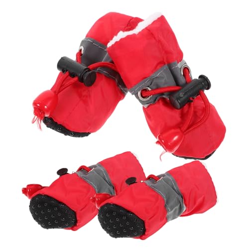 WOONEKY 4 Stück rutschfeste Schuhe für Haustiere Pfotenschutz für Hundestiefel Hundehandschuhe Winterschuhe für Hunde pfotenschutz hundeschuhe praktische Hundeschuhe Hundestiefel für Regen von WOONEKY