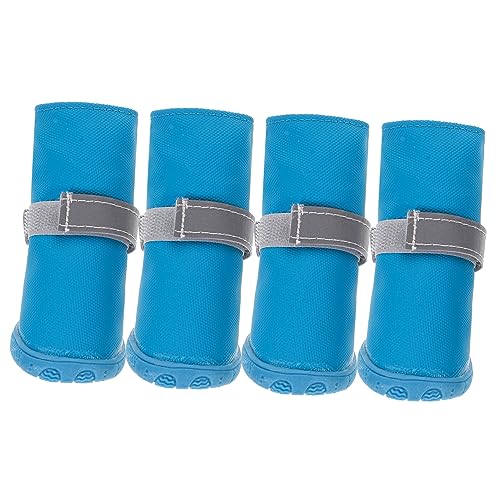 WOONEKY 4 Stück wasserdichte rutschfeste Hundeschuhe aus mit Reflektierender Sohle Teiliges für Kleine bis Mittlere Hunde Schutz und für Jahreszeiten bei Regen und Outdoor Aktivitäten WOONEKY 4 Stück wasserdichte rutschfeste Hundeschuhe aus mit Reflektierender Sohle Teiliges für Kleine bis Mittlere Hunde Schutz und für Jahreszeiten bei Regen und Outdoor Aktivitäten von WOONEKY