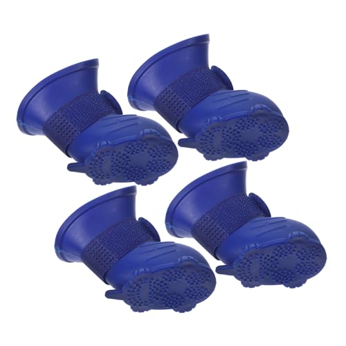 WOONEKY 4Stücke wasserdichte Hundestiefel rutschfeste Regenschuhe für Outdoor Aktivitäten Leichtes Design für Haustiere Schützende Pfotenschuhe für WOONEKY 4Stücke wasserdichte Hundestiefel rutschfeste Regenschuhe für Outdoor Aktivitäten Leichtes Design für Haustiere Schützende Pfotenschuhe für von WOONEKY