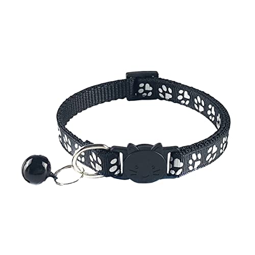 WOONEKY 5 Stück Katzenhalsbänder mit Glöckchen Verstellbare und für Katzen und Kätzchen Modisches Zubehör Gelb Schwarz Himmelblau und Hellgrün WOONEKY 5 Stück Katzenhalsbänder mit Glöckchen Verstellbare und für Katzen und Kätzchen Modisches Zubehör Gelb Schwarz Himmelblau und Hellgrün von WOONEKY