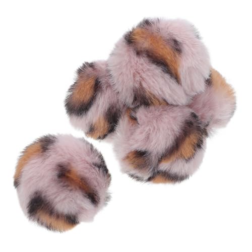 WOONEKY 5 Stück Teiliges Katzenminze Plüschbälle mit Leopardenmuster Robust und Kauresistent für Innenkatzen Interaktive und Spielbälle zur Beschäftigung und Entspannung von WOONEKY
