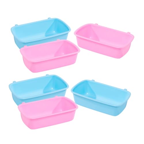 WOONEKY 6 Stück Hängende Hamsternäpfe Teiliges Futterschalen für Hamster Meerschweinchen und Chinchillas Praktische Wasser und Futternäpfe mit Aufhängung und Blau für Käfige und Einfache WOONEKY 6 Stück Hängende Hamsternäpfe Teiliges Futterschalen für Hamster Meerschweinchen und Chinchillas Praktische Wasser und Futternäpfe mit Aufhängung und Blau für Käfige und Einfache von WOONEKY