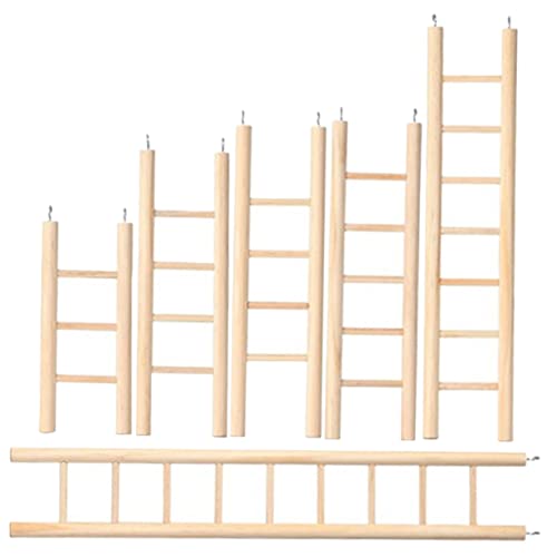 WOONEKY 6 Stück Papagei Kletterleiter aus Holz Vogelleiter für Käfige Spielzeug für Papageien Wellensittiche und Kleine Nager Fördert Spiel und Bewegung Robust und Sicher WOONEKY 6 Stück Papagei Kletterleiter aus Holz Vogelleiter für Käfige Spielzeug für Papageien Wellensittiche und Kleine Nager Fördert Spiel und Bewegung Robust und Sicher von WOONEKY