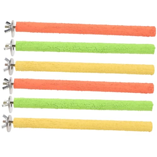 WOONEKY 6stücke Sitzstangen Rauhe Oberfläche Für Papageien Wellensittiche Vögel Paw Grinding Sticks Einfach Zu Montieren Für Käfige WOONEKY 6stücke Sitzstangen Rauhe Oberfläche Für Papageien Wellensittiche Vögel Paw Grinding Sticks Einfach Zu Montieren Für Käfige von WOONEKY