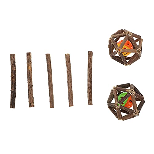 WOONEKY 7stücke Teiliges Katzenangel Mahlsticks Und Glockenball Interaktives Spielzeug Für Gesunde Zähne Und Aktives Spielverhalten Bei Kätzchen Und Katzen von WOONEKY