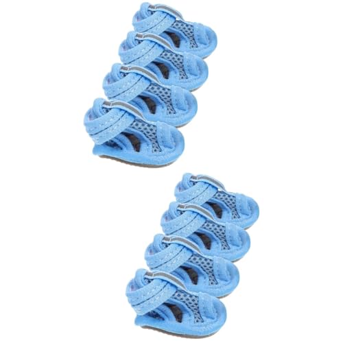 WOONEKY 8 STK Haustier-hundeschuhe Welpenstiefel Für Kleine Hunde Hundeschuhe Für Große Hunde Hundeschuhe Für Haustiere Mesh-Stiefel Für Hunde Feuchttücher Für Haustiere Bausatz Abs Blue WOONEKY 8 STK Haustier-hundeschuhe Welpenstiefel Für Kleine Hunde Hundeschuhe Für Große Hunde Hundeschuhe Für Haustiere Mesh-Stiefel Für Hunde Feuchttücher Für Haustiere Bausatz Abs Blue von WOONEKY