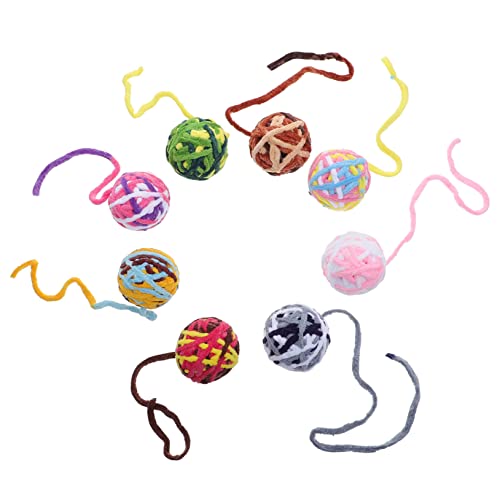 WOONEKY 8 Stück Bunte Katzenglockenspielzeuge Aus Wollgarn Dekorative Spielbälle Für Kätzchen Gemischter Stil Interaktives Katzenspielzeug Zur Von Spiel Und Bewegung WOONEKY 8 Stück Bunte Katzenglockenspielzeuge Aus Wollgarn Dekorative Spielbälle Für Kätzchen Gemischter Stil Interaktives Katzenspielzeug Zur Von Spiel Und Bewegung von WOONEKY