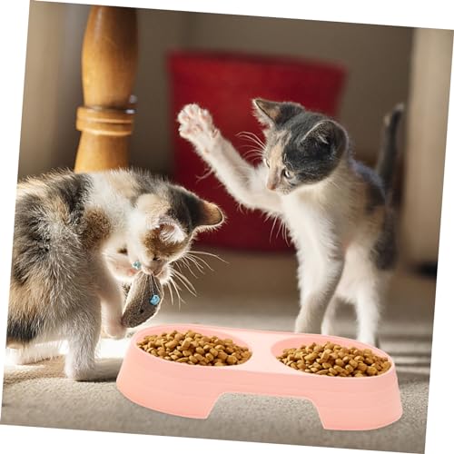WOONEKY 8 Stück Teiliges rutschfeste Futternäpfe für Katzen Doppelte Futter und Wassernäpfe aus Robustem Kunststoff Umweltfreundlich Leicht Nachfüllbar für Sauberes Füttern und Trinken von WOONEKY