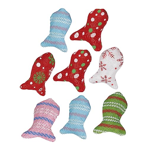 WOONEKY Katzenspielzeug-Paket 8-teilig Fischform Katzenspielzeug Weihnachts-kätzchen-kauspielzeug Selbstunterhaltung Versteck-Abdeckung Puzzle Zufällige Farbe von WOONEKY