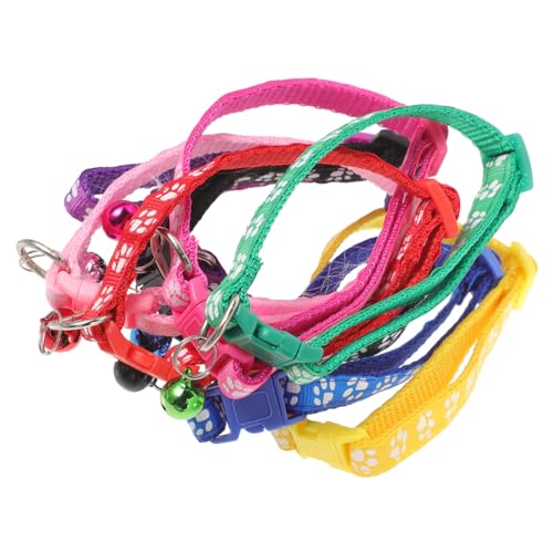 WOONEKY 8 Stücke Muster Glocke Haustier Hundehalsband Einstellbar Haustier Liefert von WOONEKY