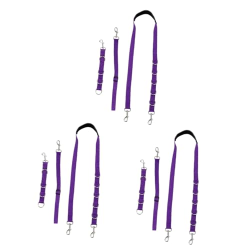 WOONEKY 9 STK Haustierpflegeseil Hundepflegezubehör Hundeshampoo Zum Enthaaren Helfer Bei Der Hundepflege Hundepflegearm Hundeschlaufe Zum Fellpflegen Wäscher Kuh Sitz Polypropylen Violett von WOONEKY