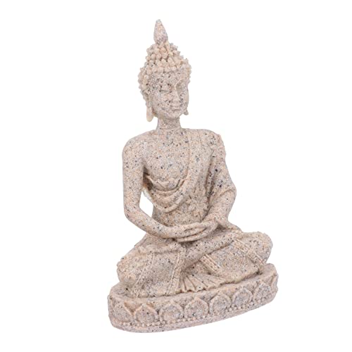 WOONEKY Aquarium Buddha Statue Dekoration Fisch Tank Ornament Asiatische Landschaftsdekoration für Aquarien für Fische und Terrarien Hochwertige Verarbeitung Flacher Boden für Einfache von WOONEKY