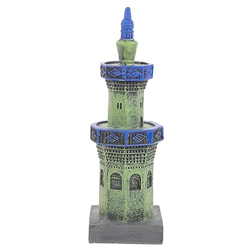 WOONEKY Dekorative Harz Turm Fisch Tank Schmuck Mini Handwerk Aquarium Berg Ornament WOONEKY Dekorative Harz Turm Fisch Tank Schmuck Mini Handwerk Aquarium Berg Ornament von WOONEKY