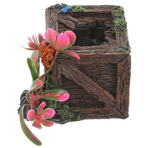WOONEKY Aquarium Versteck aus Resin Dekorative Höhle mit Flachem Boden Langlebig und Leicht zu Reinigen für Süß und Meerwasserfische als Fischterrarium Ornament und Versteck WOONEKY Aquarium Versteck aus Resin Dekorative Höhle mit Flachem Boden Langlebig und Leicht zu Reinigen für Süß und Meerwasserfische als Fischterrarium Ornament und Versteck von WOONEKY