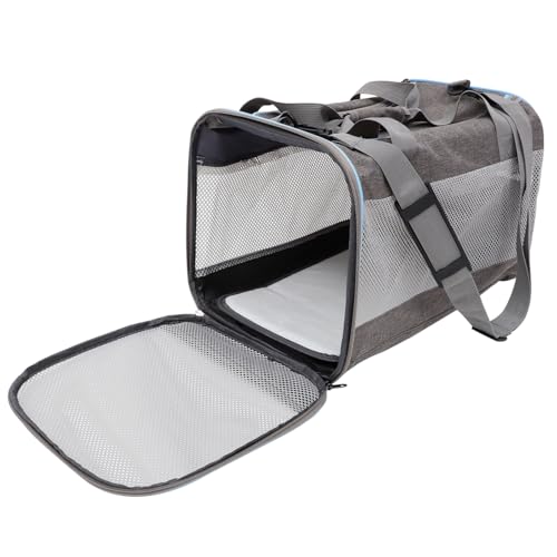 WOONEKY Atmungsaktive Katzen Tragetasche Weichseitig mit Mesh Netz Komfortabel und Sicher für Kleine Katzen und Kleintiere zum Reisen Wandern Einkaufen und Fahrradfahren WOONEKY Atmungsaktive Katzen Tragetasche Weichseitig mit Mesh Netz Komfortabel und Sicher für Kleine Katzen und Kleintiere zum Reisen Wandern Einkaufen und Fahrradfahren von WOONEKY