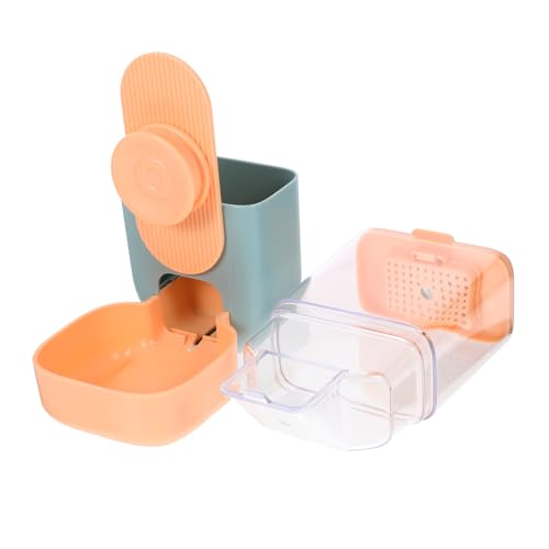 WOONEKY Automatischer Futterspender für Kleine Tiere Hängend Langlebiger Kunststoff Platzsparend Bpa Frei Geeignet für Kaninchen Meerschweinchen Igel und Frettchen Bunny Futterzubehör von WOONEKY