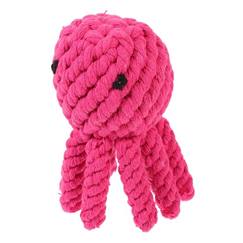 WOONEKY Kauspielzeug Aus Baumwollseil Für Hunde Niedliches Oktopus-Design Für Welpen Und Große Hunde Fördert Aktives Spielen Und Zahnpflege Robust Und Langlebig von WOONEKY