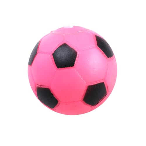 WOONEKY Bissfestes Hundespielzeug Fußball mit Quietschfunktion Robustes Kauspielzeug zur Zahnpflege Interaktives Soccer Pet Toy für Training und Beschäftigung Geeignet für Zufällige Farbe von WOONEKY
