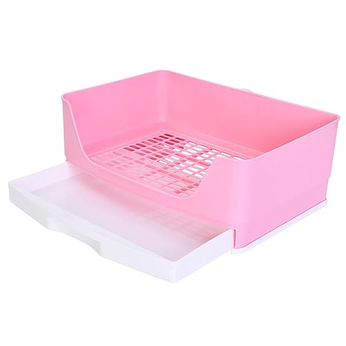 WOONEKY Box Kaninchentoilette Haushaltstiertoilette Haustiertrainingstoilette Hamstertoilette Kleintiertoilette Hamstöpfchen Frettchentoilette Plastik Meerschweinchentoilette von WOONEKY