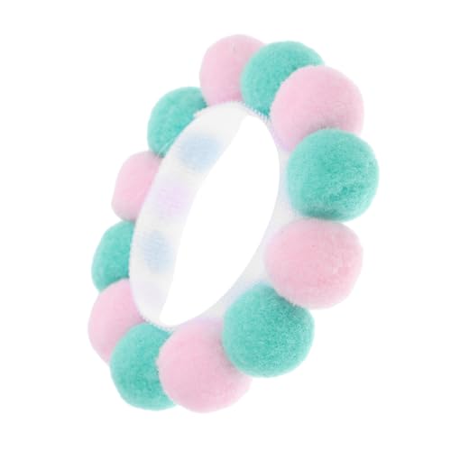 WOONEKY DIY Verstellbares Haustierhalsband mit Plüschbällen Stylisches und Komfortables für Kleine Hunde und Niedliches Cartoon Design für Haustiere von WOONEKY