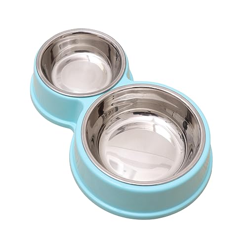 WOONEKY Doppel Hundeschüssel rutschfest Futter und Wassernapf für Kleine Mittlere Hunde Rostfrei Geruchlos mit Rutschfester Kunststoffbasis für Trockenfutter Nassfutter und Wasser WOONEKY Doppel Hundeschüssel rutschfest Futter und Wassernapf für Kleine Mittlere Hunde Rostfrei Geruchlos mit Rutschfester Kunststoffbasis für Trockenfutter Nassfutter und Wasser von WOONEKY