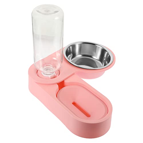 WOONEKY Doppelter Katzenfutter und Wasserspender Rotierbare Futterstation für Haustiere Rutschfestes Design für Katzen und Kleine Praktische Fütterungslösung für Unterwegs WOONEKY Doppelter Katzenfutter und Wasserspender Rotierbare Futterstation für Haustiere Rutschfestes Design für Katzen und Kleine Praktische Fütterungslösung für Unterwegs von WOONEKY