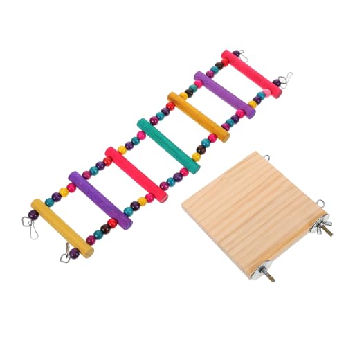 WOONEKY Drehbare Leiter, Vogelspielzeug, Kletterleiter Für Sittiche, Spielzeug, Papageien, Bunte Leiter, Vogel Anreicherungsleiter Für Käfige, Sittich Trittleiter, Sitzstangenständer Für von WOONEKY
