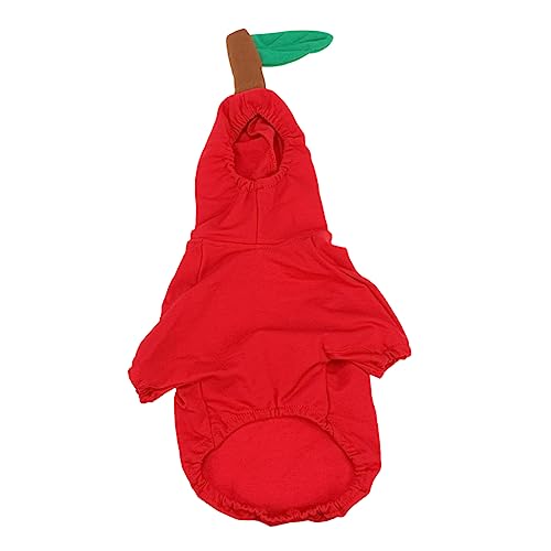 WOONEKY Warmer Mantel Einhorn-verwandlungskostüm Halloween-Hunde-Outfit Welpenkostüme Welpen-Bodysuit Halloween-haustieranzug Haustierkleidung Modisch Kapuzenpullover Baumwolle Rot von WOONEKY