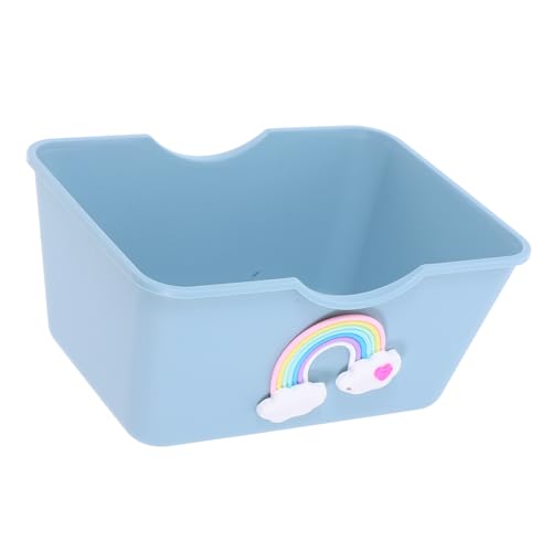 WOONEKY Elevierte Hamsterbadewanne aus Material für Hamster Lustige Badewannenform als Katzenklo und Rückzugsort für Kleine Tiere Design Regenbogenblau WOONEKY Elevierte Hamsterbadewanne aus Material für Hamster Lustige Badewannenform als Katzenklo und Rückzugsort für Kleine Tiere Design Regenbogenblau von WOONEKY