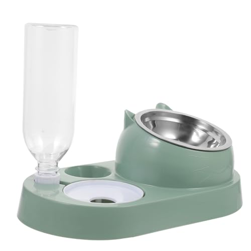 WOONEKY Robuster Futter- und Wasserspender aus Kunststoff für Haustiere sturzsichere Katzennäpfe für Hunde mit automatischer Fütterung von WOONEKY