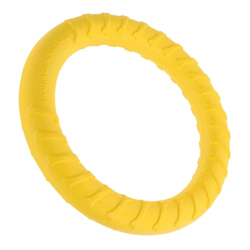 WOONEKY Eva Hundespielzeug Ring Gelb Elastischer Kauring für Mittelgroße bis Große Hunde Interaktives Beißspielzeug Schwimmfähig und Robust Lustiges Trainingsspielzeug für Welpen und WOONEKY Eva Hundespielzeug Ring Gelb Elastischer Kauring für Mittelgroße bis Große Hunde Interaktives Beißspielzeug Schwimmfähig und Robust Lustiges Trainingsspielzeug für Welpen und von WOONEKY