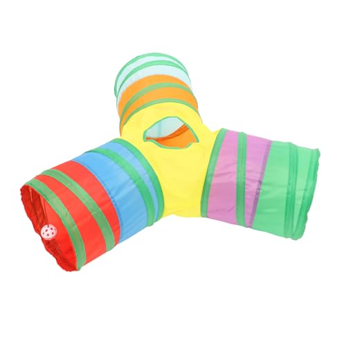 WOONEKY Faltbarer Bunter Polyester Katzentunnel Verschleißfester Katzenspieltunnel für Zuhause Interaktives Katzenzubehör für Kleine und Große Katzen Leicht zu Verstauen Langlebiges WOONEKY Faltbarer Bunter Polyester Katzentunnel Verschleißfester Katzenspieltunnel für Zuhause Interaktives Katzenzubehör für Kleine und Große Katzen Leicht zu Verstauen Langlebiges von WOONEKY