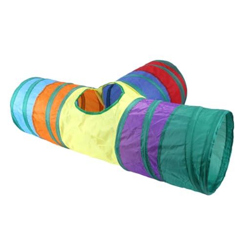 WOONEKY Faltbarer Kaninchentunnel aus Hochwertigem Polyester Langlebiges Versteck für Zwergkaninchen Frettchen und Katzen Indoor Outdoor Nutzung Fördert Bewegung und Wohlbefinden von WOONEKY