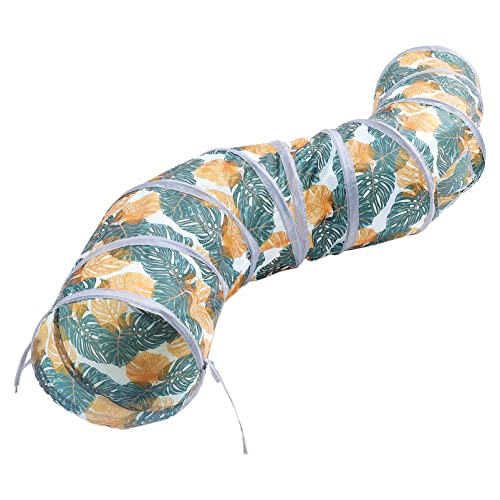 WOONEKY Faltbarer Katzentunnel aus Polyester Interaktives für Katzen mit Spielball für Neugierige Kätzchen zur Stressreduktion und Beschäftigung Großzügiger für Spiel von WOONEKY