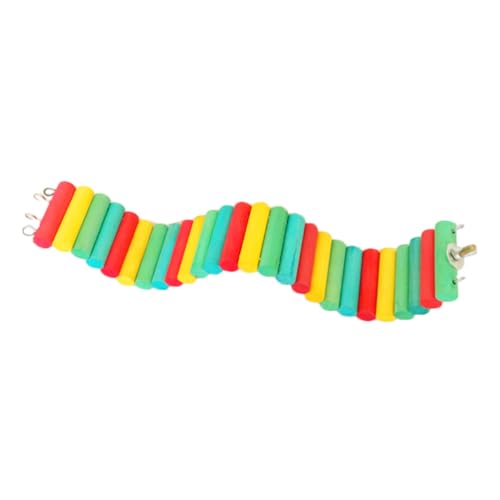 WOONEKY Farbenfrohe Hamster Leiter aus Natürlichem Holz Flexible Kletterbrücke für Kleine Haustiere Robustes und Sicheres Übungsspielzeug für Hamster und Nager WOONEKY Farbenfrohe Hamster Leiter aus Natürlichem Holz Flexible Kletterbrücke für Kleine Haustiere Robustes und Sicheres Übungsspielzeug für Hamster und Nager von WOONEKY