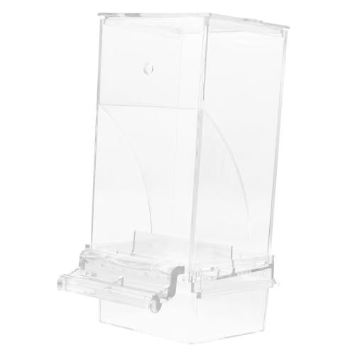 WOONEKY Automatischer Vogelfutterspender Für Kleine Vögel Transparente Futterbox Für Papageien Und Wellensittiche Mit Rutschfesten Standrohren Und Abnehmbarem Deckel Für Käfige Und WOONEKY Automatischer Vogelfutterspender Für Kleine Vögel Transparente Futterbox Für Papageien Und Wellensittiche Mit Rutschfesten Standrohren Und Abnehmbarem Deckel Für Käfige Und von WOONEKY