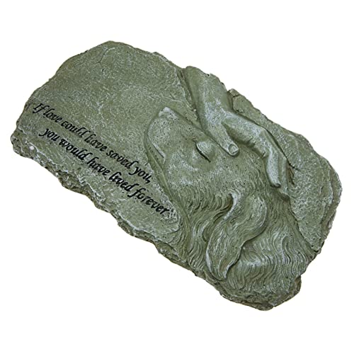 WOONEKY Gedenkstatue Mit Engel Für Hunde Herz Der Sympathie Gedenkstein Für Haustiere Kunstharz Ornament Für Draußen von WOONEKY