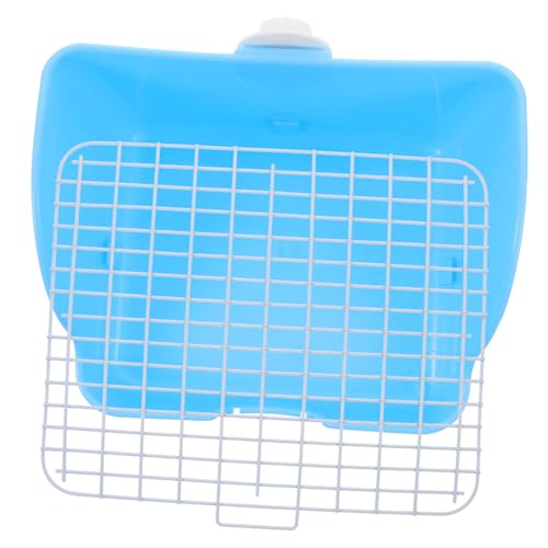 WOONEKY Große Blauen Haustier Toilette mit Wanddesign Umweltfreundlich Robuster PP Geeignet für Kaninchen Meerschweinchen und Hunde Praktisch für Innenräume und Garten Fördert Saubere von WOONEKY