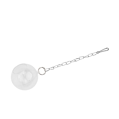 WOONEKY Hängender Futterball mit Haken für Geflügel und Haustier Vögel Futterspender mit Fensteröffnung zur Futterkontrolle Robustes Fütterungszubehör für Käfige und Höfe Weiß von WOONEKY