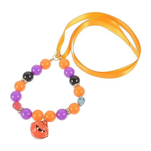 WOONEKY Kürbis-hundehalsband Mit Haustierglöckchen Für Halloween-Partys Dekorative Halskette WOONEKY Kürbis-hundehalsband Mit Haustierglöckchen Für Halloween-Partys Dekorative Halskette von WOONEKY