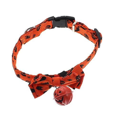 WOONEKY Halloween Katzen Und Hundehalsband Mit Abnehmbarem Schleifen-Design Für Haustiere Festliches Accessoire Für Halloween-feiern Mit Fledermaus Und Kürbis WOONEKY Halloween Katzen Und Hundehalsband Mit Abnehmbarem Schleifen-Design Für Haustiere Festliches Accessoire Für Halloween-feiern Mit Fledermaus Und Kürbis von WOONEKY