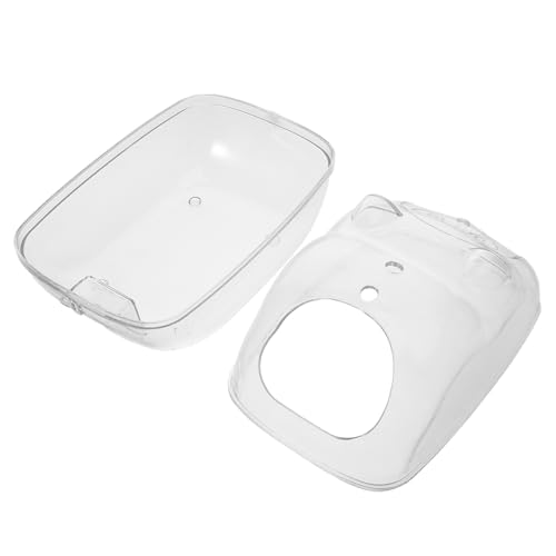 WOONEKY Hamster Badewanne Transparente Sandbad Container für Hamster und Kleintiere Vielseitig Einsetzbar als Badezimmer und Toilette Einfach zu Reinigen Spritzwassergeschützt für Sauberes von WOONEKY