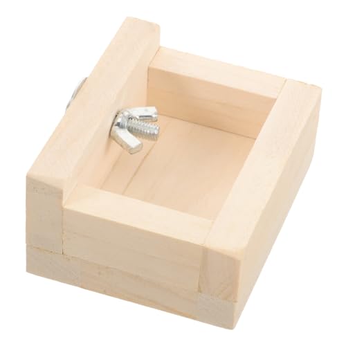 WOONEKY Hamster Futternapf aus Massivholz Kleine Nager Fressschale mit Glatter Oberfläche Abwaschbar Praktischer Napf für Hamster Meerschweinchen Kaninchen und Eichhörnchen Kompakte von WOONEKY