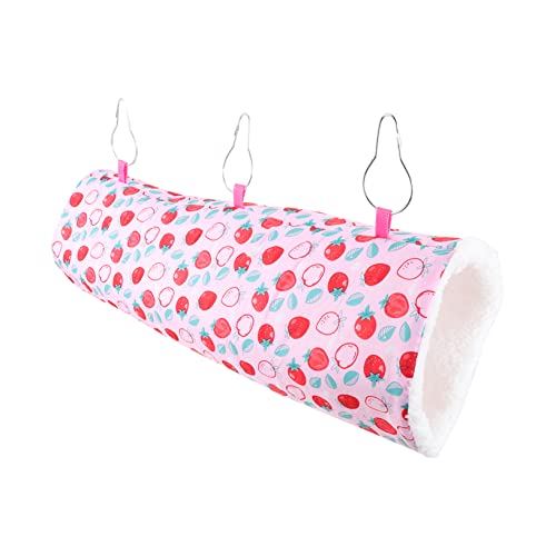 WOONEKY Hamster Hängematte Warmes Nest Bett Meerschweinchen Tunnel Haustierbedarf Erdbeere WOONEKY Hamster Hängematte Warmes Nest Bett Meerschweinchen Tunnel Haustierbedarf Erdbeere von WOONEKY