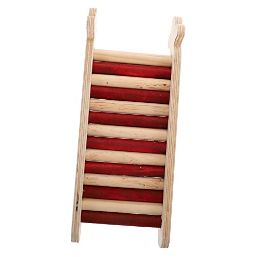 WOONEKY Hamster Spielzeug Multi-funktionsleiter Aus Naturholz Für Kleintiere Sicheres Und Geruchfreies Zubehör Für Hamster Und Chinchillas Fördert Das Spielen Und Klettern von WOONEKY