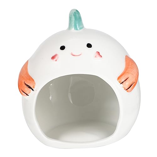 WOONEKY Hamster Schlafhaus Aus Keramik Kühlnest Für Kleine Tiere Niedliches Cartoon Design Für Hamster Und Meerschweinchen Komfortables Versteck Und Schlafplatz WOONEKY Hamster Schlafhaus Aus Keramik Kühlnest Für Kleine Tiere Niedliches Cartoon Design Für Hamster Und Meerschweinchen Komfortables Versteck Und Schlafplatz von WOONEKY