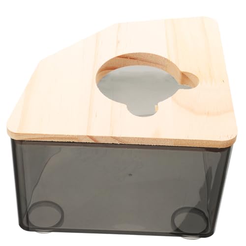 WOONEKY Hamster Sandbad Box aus Spritzwassergeschützt Vielseitig als Toilette und Staubbad für Hamster Meerschweinchen und Chinchillas Transparent Praktisches Kleintier Badezimmer Zubehör von WOONEKY